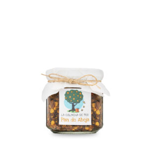 Tarro de vidrio con pan de abeja fermentado artesanal de La Colmena de Teo
