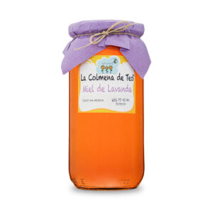 Tarro de miel de lavanda cruda y sin filtrar de La Colmena de Teo