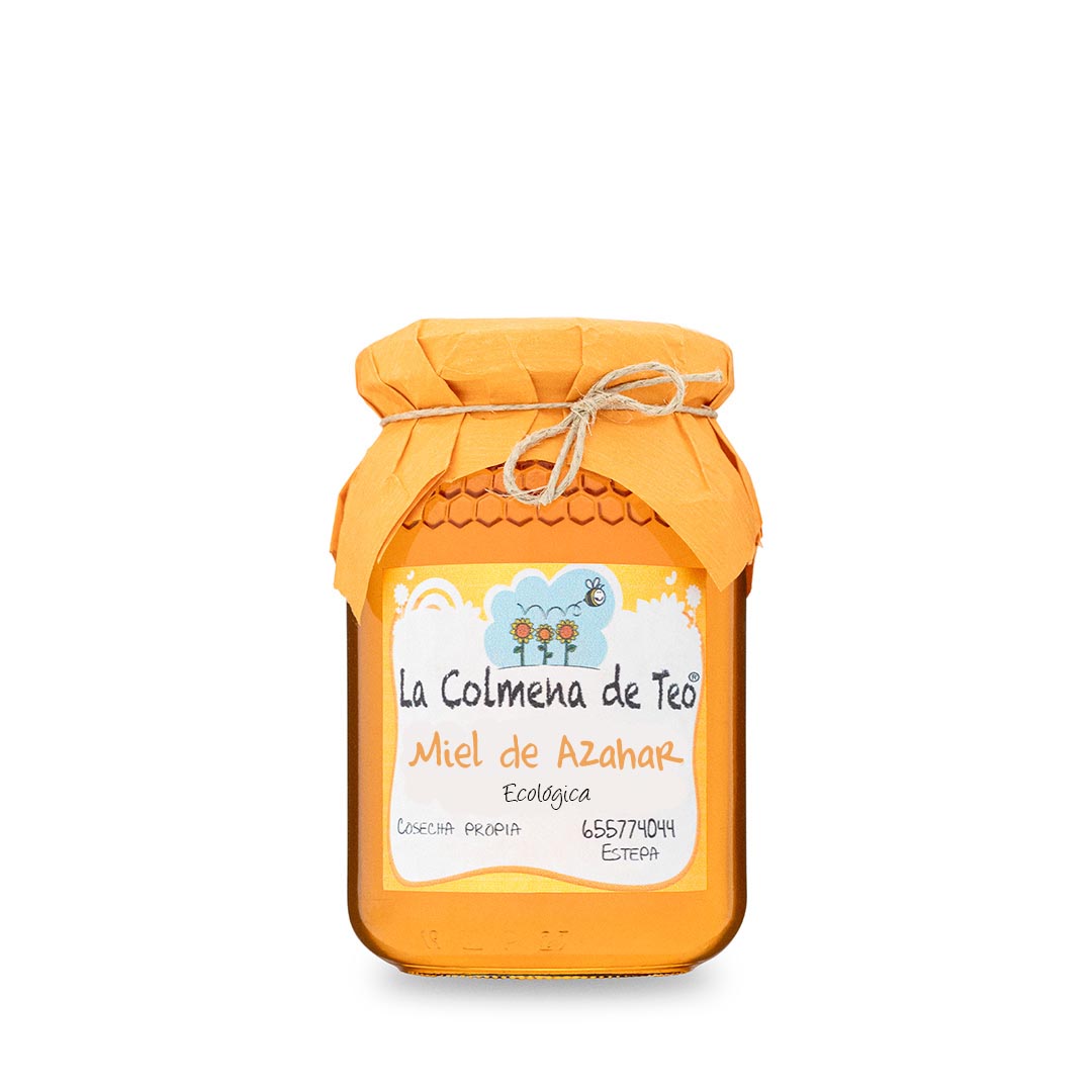 Miel de azahar ecológica cruda y sin filtrar de La Colmena de Teo elaborada durante la floración del naranjo