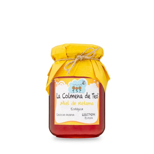 Miel de retama ecológica cruda y sin filtrar de La Colmena de Teo procedente de la Sierra Norte de Sevilla