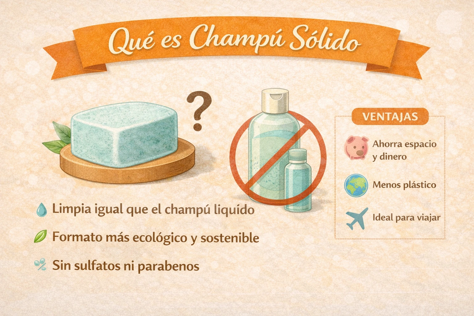 que es el champu solido explicacion infografia