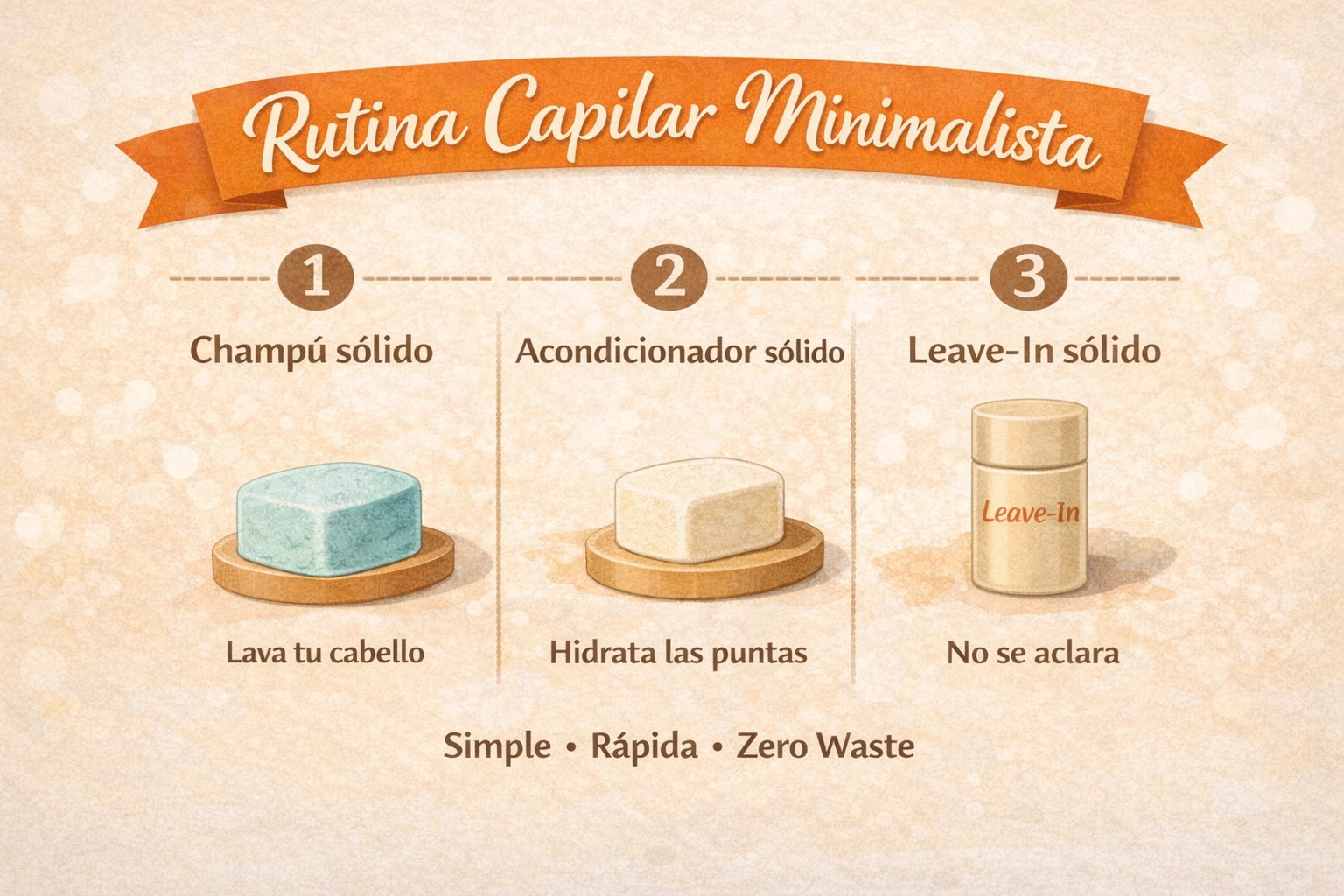 rutina capilar minimalista cuidado del cabello con pocos productos